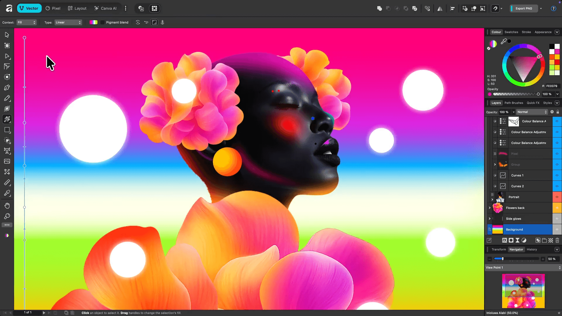 affinity vector workspace